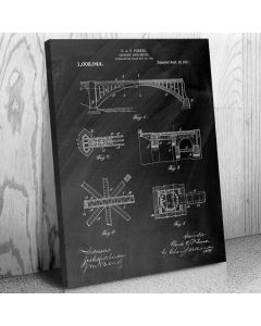 Arch Bridge Patent Canvas Print