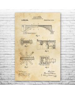 Arch Bridge Patent Print Poster