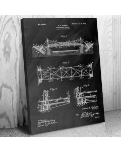 Suspension Bridge Patent Canvas Print