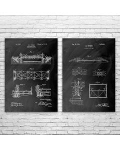 Bridge Patent Prints Set of 2