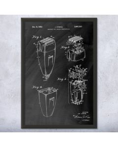 Electric Shaver Framed Patent Print