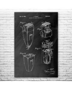 Electric Shaver Poster Patent Print