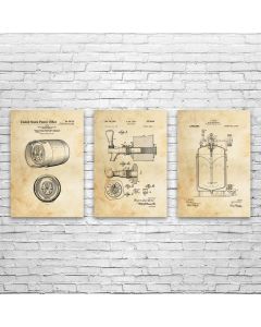 Beer Brewing Posters Set of 3