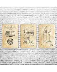 Beer Brewing Posters Set of 3