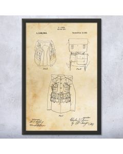 WW1 Field Uniform Framed Patent Print