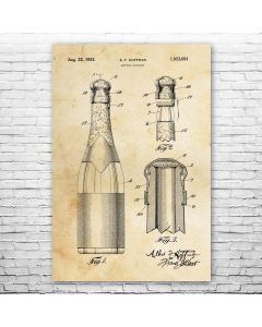 Champagne Bottle Poster Print