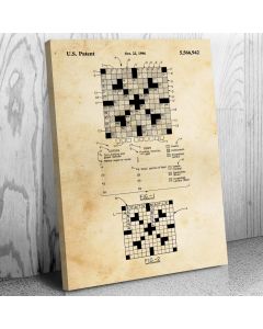 Crossword Puzzle Patent Canvas Print