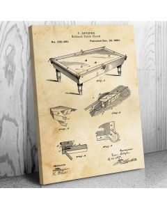 Pool Table Patent Canvas Print