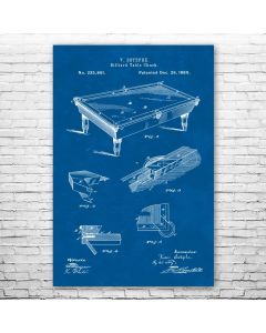 Pool Table Poster Print