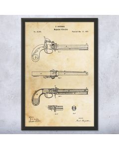 Flintlock Pistol Patent Framed Print