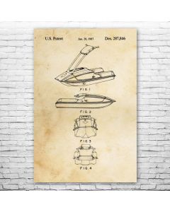 Jet Ski Poster Patent Print