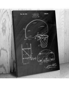 Basketball Backboard Patent Canvas Print