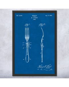 Fork Patent Framed Print