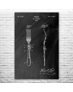 Fork Patent Print Poster