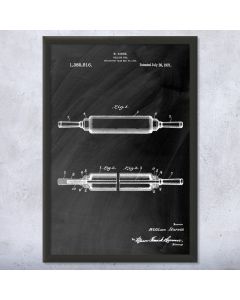 Rolling Pin Framed Patent Print