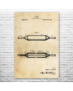 Rolling Pin Patent Print Poster