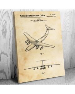 C-141 Starlifter Airplane Patent Canvas Print