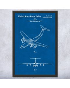 C-141 Starlifter Airplane Patent Framed Print