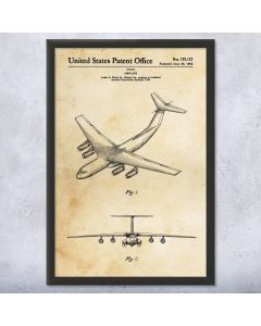 C-141 Starlifter Airplane Framed Patent Print