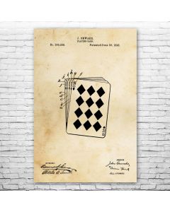 Playing Cards Patent Print Poster
