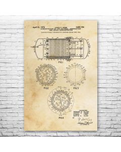 Hydrogen Fuel Cell Patent Print Poster