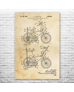 Stingray Bike Patent Print Poster