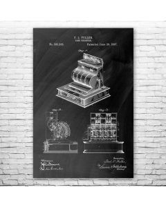 Cash Register Patent Print Poster