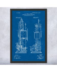 Elevator Emergency Brake Framed Patent Print