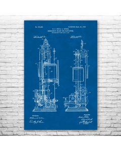 Elevator Emergency Brake Patent Print Poster