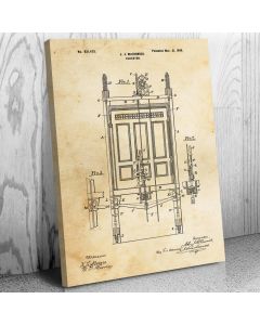 Elevator Patent Canvas Print
