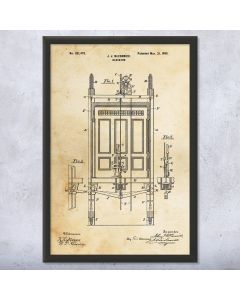 Elevator Framed Patent Print