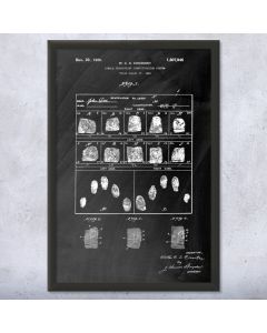 Fingerprint Card Framed Patent Print