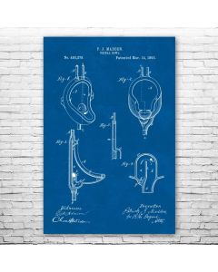 Urinal Bowl Poster Patent Print