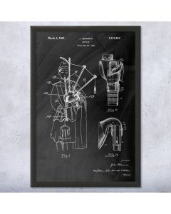 Bagpipe Patent Framed Print