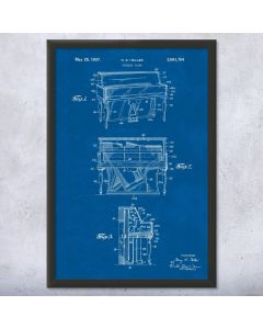 Upright Piano Framed Patent Print