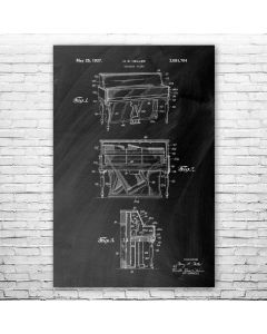 Upright Piano Patent Print Poster