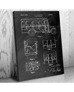 Double Deck Coach Patent Canvas Print