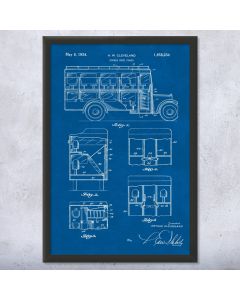 Double Deck Coach Patent Framed Print