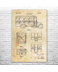 Double Deck Coach Patent Print Poster