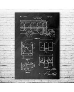 Double Deck Coach Poster Patent Print