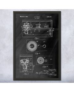 Pinball Bumper Framed Patent Print
