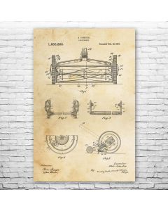 Reel Lawn Mower Patent Print Poster
