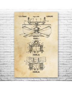 Ceiling Fan Patent Print Poster