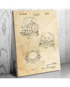 Diving Helmet Patent Canvas Print