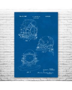 Diving Helmet Poster Patent Print
