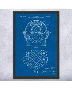 Underwater Welders Helmet Patent Framed Print
