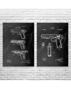 Pistol Patent Prints Set of 2
