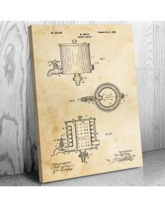 Whiskey Tap Patent Canvas Print