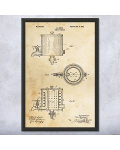Whiskey Tap Framed Patent Print