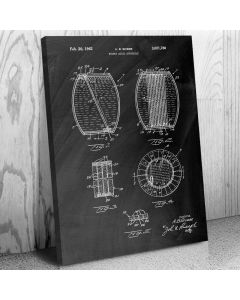 Whiskey Barrel Patent Canvas Print